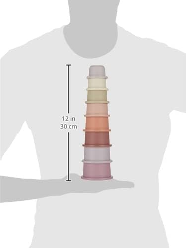 mushie Stacking Cups Toy 8pcs | Made in Denmark (Petal)