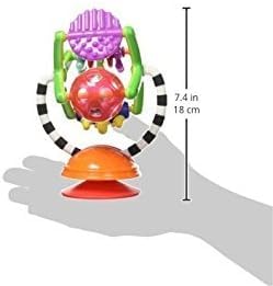 Sassy Teethe & Twirl Sensation Station 2-in-1 Suction Cup High Chair Toy, Developmental Tray Toy for Early Learning, Ages 6+ Months