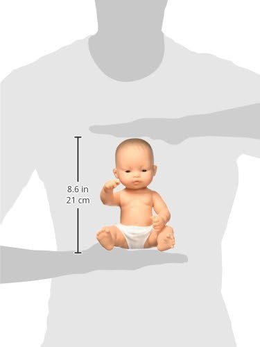 Miniland Doll 12 5/8'' Asian Girl (Polybag) - Made in Spain, Anatomically Correct, Quality, Inclusion