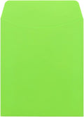 Hygloss 30 Library Card Pockets 3.5x5 Inch - Non-Adhesive Pocket Envelopes - Electric Lime - Classroom Envelope Pockets - Ideal for Organizing - Colorful Small Library Book Pocket