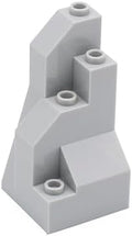 Classic Building Rock Bulk, Rockery Panel B02 Medium Symmetric 10 Piece, Compatible with Lego Parts and Pieces: (Color:Light Gray)