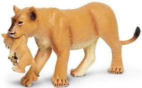 Safari Ltd. Lioness with Cub Figurine - Hand-Painted, Lifelike 6" Model Figure - Fun Educational Toy for Boys, Girls & Kids Ages 3+