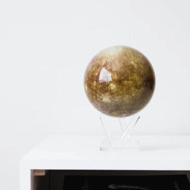 MOVA Mercury Globe 6” – Rotating Solar Planet Model with Realistic Surface Detail | No Wires or Batteries | Silent Motion Decor