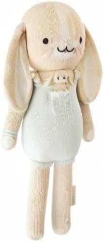 cuddle + kind Briar The Bunny Little 13" Hand-Knit Doll – 1 Doll = 10 Meals, Fair Trade, Heirloom Quality, Handcrafted in Peru, 100% Cotton Yarn