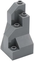 Classic Building Rock Bulk, Rockery Panel B02 Medium Symmetric 10 Piece, Compatible with Lego Parts and Pieces: (Color:Dark Gray)