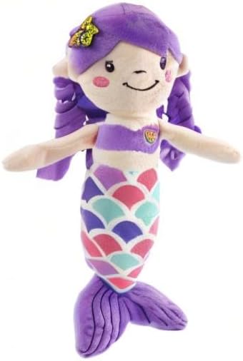 Athoinsu 12'' Purple Mermaid Stuffed Animal Soft Cute Adorable Mermaid Princess Plush Toy Doll Birthday Children's Day Decors for Toddler Girls