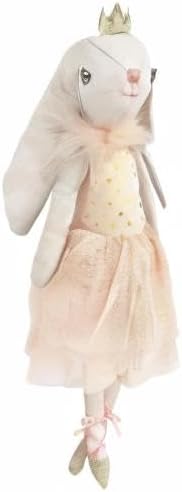 MON AMI Bijoux The Bunny Princess Ballerina Stuffed Doll – 15”, Soft Plush Animal Doll, Use as Toy or Room Decor, for Kids of All Ages