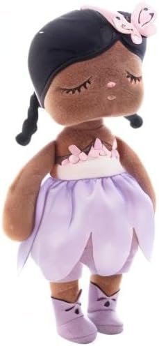 MeToo Princess Doll - Soft Plush Angela Doll, Cute Flower Fairy, Non-Toxic PP Cotton, Violet