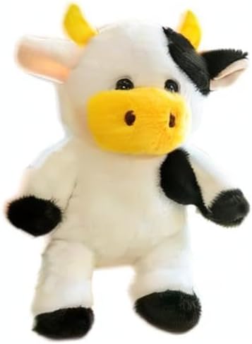 Cow Stuffed Animal Cow Plush Toy 9 inch Gift for Girls Boys Christmas (Yellow bizi Cow)