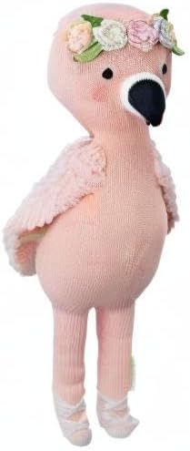 cuddle + kind Penelope The Flamingo Regular 20" Hand-Knit Doll – 1 Doll = 10 Meals, Fair Trade, Heirloom Quality, Handcrafted in Peru, 100% Cotton Yarn