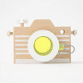 kiko+ Wooden Pretend Play Camera with Yellow & Kaleidoscope Lens for Toddlers and Kids