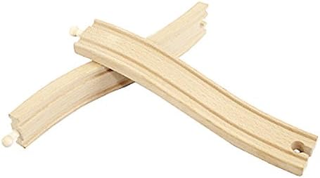 Wooden Train Bridges, Crossing Track Bridge, Wooden Train Track Accessories, Wood Train Tracks, Train Tracks Compatible with All Major Brands, Wood Toys for Girls & Boys