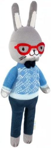 cuddle + kind Benedict The Bunny Little 13" Hand-Knit Doll – 1 Doll = 10 Meals, Fair Trade, Heirloom Quality, Handcrafted in Peru, 100% Cotton Yarn