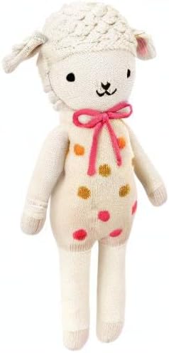 cuddle + kind Lucy The Lamb Regular 20" Hand-Knit Doll – 1 Doll = 10 Meals, Fair Trade, Heirloom Quality, Handcrafted in Peru, 100% Cotton Yarn