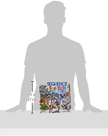 SEQUENCE for Kids -- The 'No Reading Required' Strategy Game by Jax and Goliath, Multi Color, 11 inches (2-4 players) (Packaging May Vary)