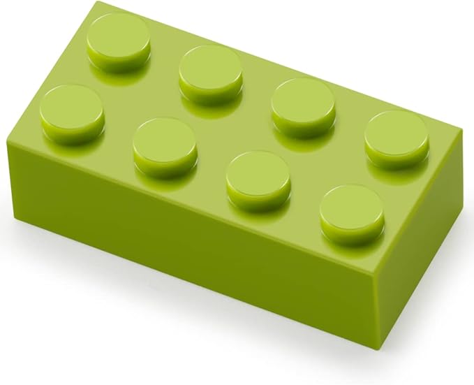 Feleph 2x4 Bricks Lime 320 Pieces Yellowish Green Parts Classic Building kit Creative Play Set Blocks Toy Accessories Basic Compatible with 3001 Major Brands (Yellowish Green)