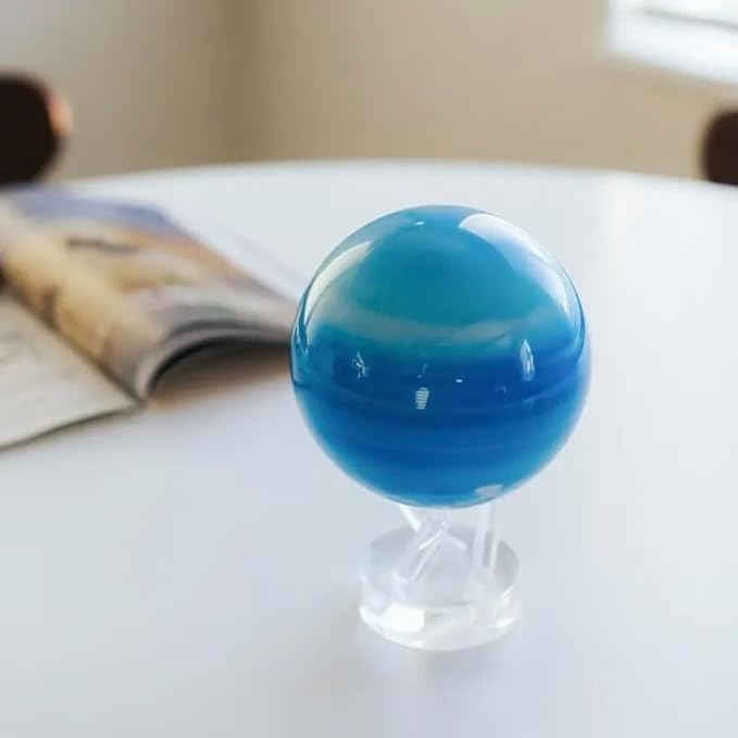 MOVA Uranus Globe 4.5” – Solar-Powered Rotating Planet Model | NASA-Inspired Blue Decor