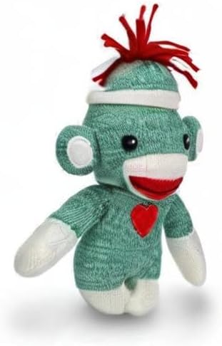 Plushland Adorable Sock Monkey, The Original Traditional Hand Knitted Stuffed Animal Toy Gift-for Kids, Babies, Teens, Girls and Boys Baby Doll Present Puppet 6 Inches