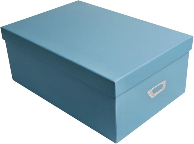 novelinks Photo Case 4" x 6" Photo Storage Box - 10 Inner Picture Storage Container (Sky Blue, 2 Pack)