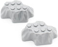 Classic Building Rock Bulk, Rockery Panel 4x6 Medium Symmetric 10 Piece, Compatible with Lego Parts and Pieces: (Color:Light Gray)