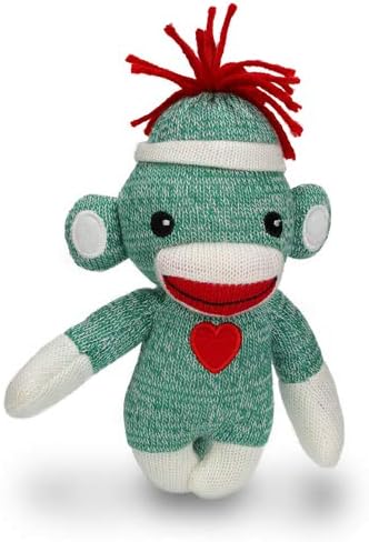 Plushland Adorable Sock Monkey, The Original Traditional Hand Knitted Stuffed Animal Toy Gift-for Kids, Babies, Teens, Girls and Boys Baby Doll Present Puppet 6 Inches