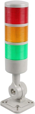 Signal Tower Stack Lights - Industrial Warning Lights with Rotatable Base, Steady/Flashing, 110V 220V AC (3-Layer, with Buzzer)