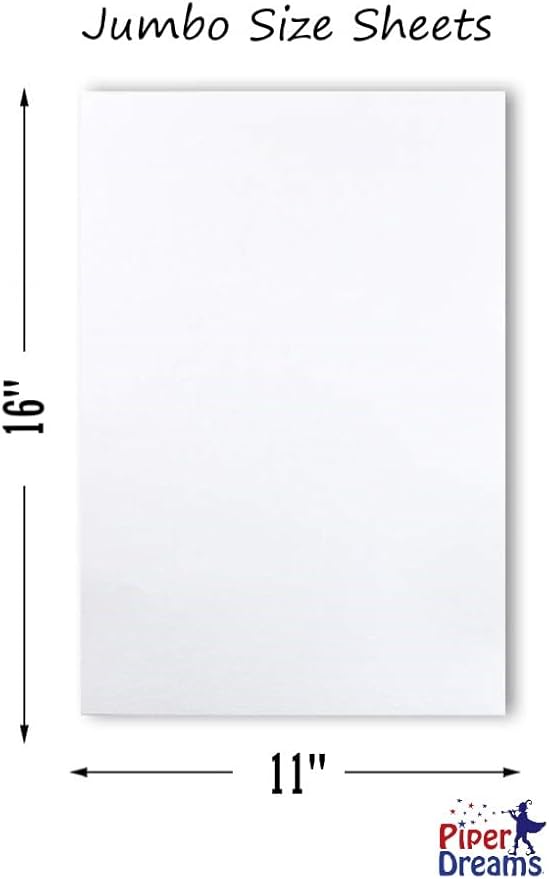 108 Jumbo Size Sheets (11" x 16") of Art Paper for Kids. Great as Watercolor Paper, Finger Painting, Drawing and Doodling - Heavy Stock, Loose White Sheets. Save with a Bulk Pack