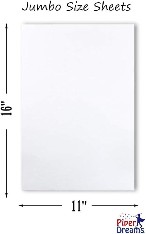 108 Jumbo Size Sheets (11" x 16") of Art Paper for Kids. Great as Watercolor Paper, Finger Painting, Drawing and Doodling - Heavy Stock, Loose White Sheets. Save with a Bulk Pack