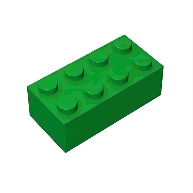 Classic Building Bricks 2x4, Compatible with Lego Parts and Pieces 3001, 110 Piece Bulk Building Block, Creative Building Block for Age 6+ Boys Girls and Bulk Enthusiast (Green)