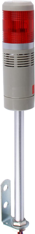 Industrial Signal Light Tower Column LED Alarm Tower Lamp Flash Indicator, 1-Layer Stack LED Warning Without Buzzer for Safety (110V/Steady ON Light)