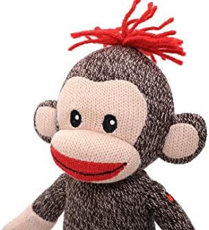 Plushland Original Curioso Brown Sock Monkey, Hand Knitted, Stuffed Animal Toy Gift-for Kids, Babies, Teens, Girls and Boys Baby Doll Present Puppet 6 Inches