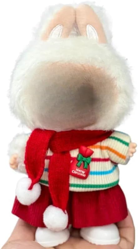 17cm Doll Clothes Outfit Dress Up Suitable for 6.7 inch Hight , Accessories Suit No Doll Only Clothing Christmas Set 1 Shoes+1tshirt+1scarf 17-175