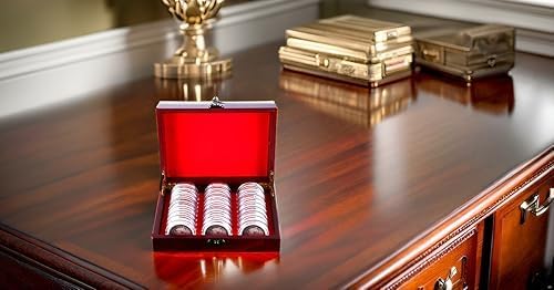 WANLIAN Wooden military challenge coin,universal commemorative collection box,silver dollar wooden box,storage box, plastic storage box and cardboard flip poker chip sports coin.