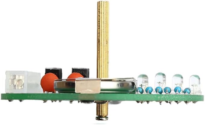 ISolderStore Soldering Project Soldering Practice Kit LED Rotating Desk Gyroscope DIY Kit Electronics Kit for Beginner