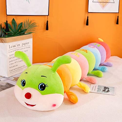 Multicolor Caterpillar Stuffed Animal Big Hugging Pillow Cute Plush Soft Pillow Doll,Giant Plush Toy,Gifts for Girl Boy Babies Birthday (27.5inch/70cm)