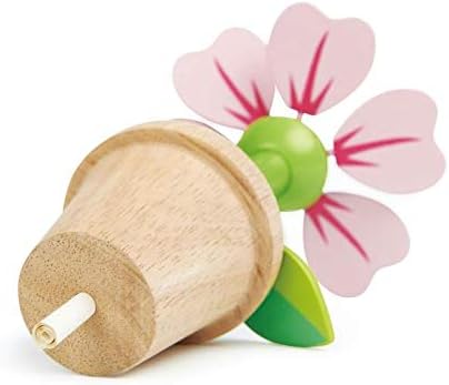 Tender Leaf Toys - Blossom Flowerpot Set - Indoor Garden Pretend Play Wooden Toy with Removable Leaves and Petals - Educational, Creative and Basic Life Learning Skills Fun for Children 3+