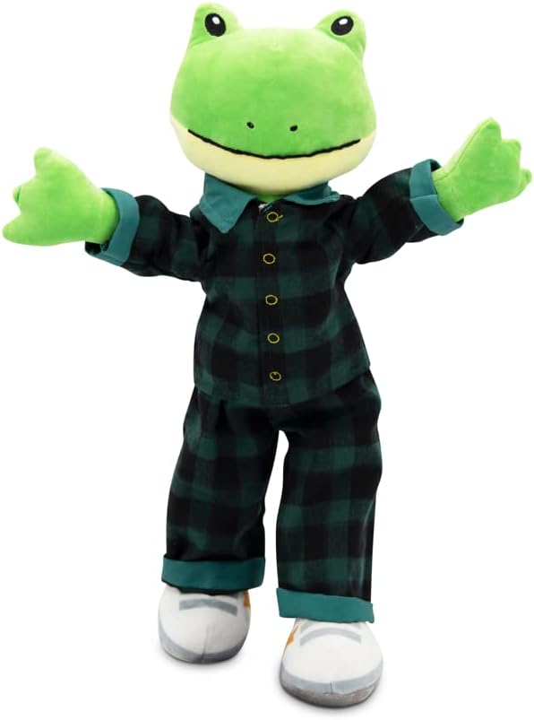 Plushible Soft Baby Doll, 18 Inch Frog - Plush Rag Doll with 2 Clothing Sets, My First Plush Toy for Girls, Boys & Infants, Soft Baby Stuffed Toy, Adorable Companion for 1 Year Old & Up
