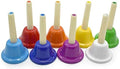 ENNBOM Hand Bell Shake 8 Notes Diatonic Metal Hand Bell Kit Rhythm