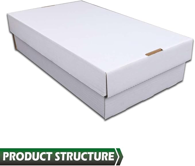 GRAND ORANGE 3Row 3000 Count Trading Card Storage Box Corrugated Cardboard Trading Card Coin Slabs Storage Box White Divider