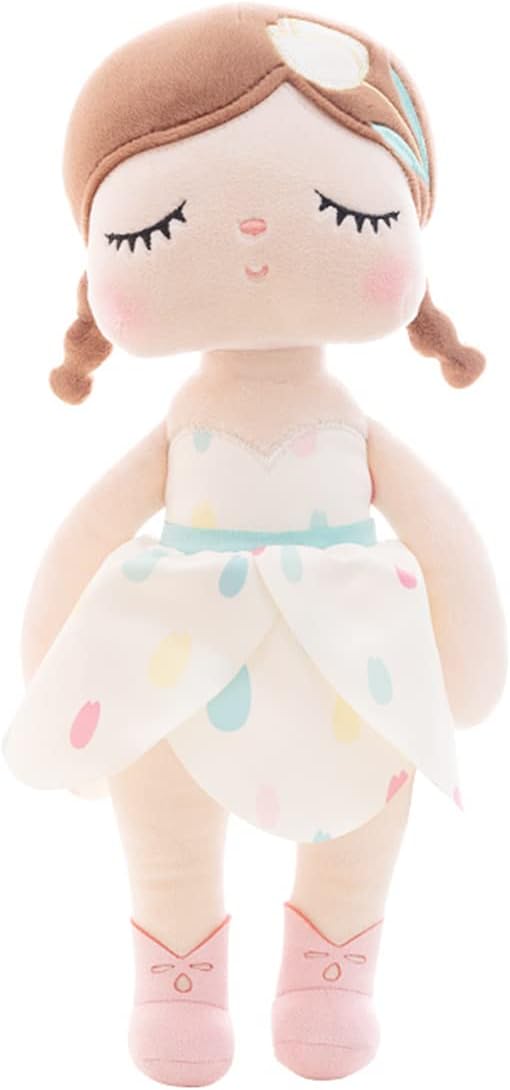 MeToo Princess Doll - 13" Soft Plush Angela Doll, Cute Flower Fairy, Non-Toxic PP Cotton, Tulips