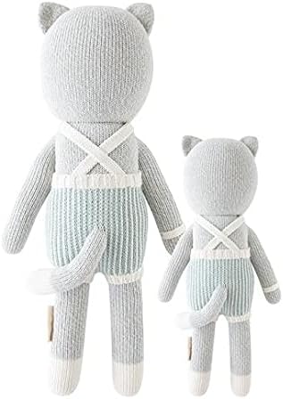 cuddle + kind Dylan The Kitten Little 13" Hand-Knit Doll – 1 Doll = 10 Meals, Fair Trade, Heirloom Quality, Handcrafted in Peru, 100% Cotton Yarn