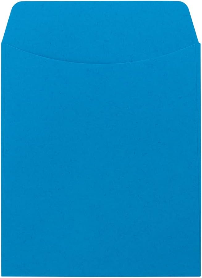 Hygloss 30 Library Card Pockets 3.5x5 Inch - Non-Adhesive Pocket Envelopes - Blue - Classroom Envelope Pockets - Ideal for Organizing - Colorful Small Library Book Pocket