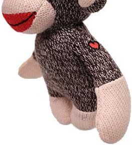Plushland Original Curioso Brown Sock Monkey, Hand Knitted, Stuffed Animal Toy Gift-for Kids, Babies, Teens, Girls and Boys Baby Doll Present Puppet 6 Inches