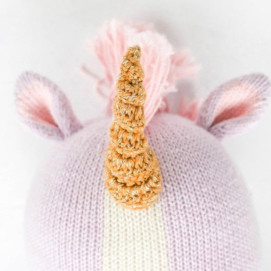 cuddle + kind Zoe The Unicorn Little 13" Hand-Knit Doll – 1 Doll = 10 Meals, Fair Trade, Heirloom Quality, Handcrafted in Peru, 100% Cotton Yarn