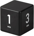 Feilifan Cube Timer, Kid Focus Study Timer Kitchen Work Timer Time Block Cube Gravity Flip Time Block Cube 1-3-5-10 Minutes Time Management, Black