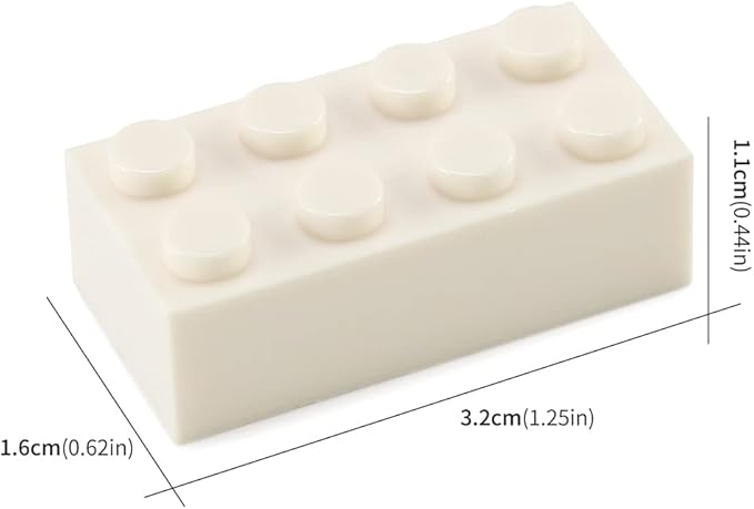 Feleph 320 Pieces 2x4 White Bricks Parts Classic Building Blocks Creative Play Set Toy Accessories Combine with 3001 Major Brick Brands (White)
