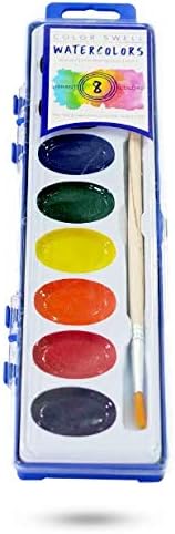 Color Swell Art Supplies Pack - 4 Packs Each of Watercolors, Crayons, and Markers