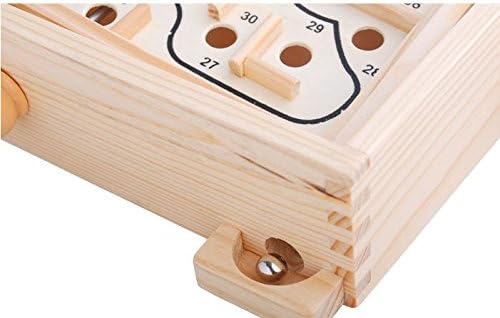 Topwon Wood Labyrinth Table Maze/Balance Board Table Maze Solitaire Game for Kids and Adults - Large - Great Gift