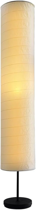 Paper Floor Lamp Floor Lamps Paper and Chrome Standing Lamp Room Decoration Festival Lantern Light Bedroom Dresser Living Kids Room College Dorm Coffee (White, 45.67"x8.66"x8.66")
