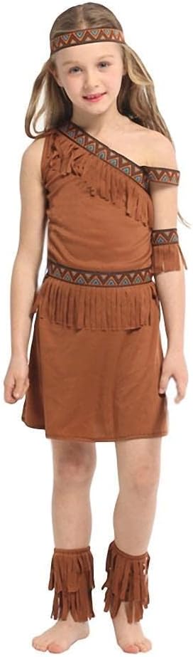 Dressy Daisy Toddler Little Girl Native American Princess Halloween Costume Fancy Party Dress Up Set with Headband